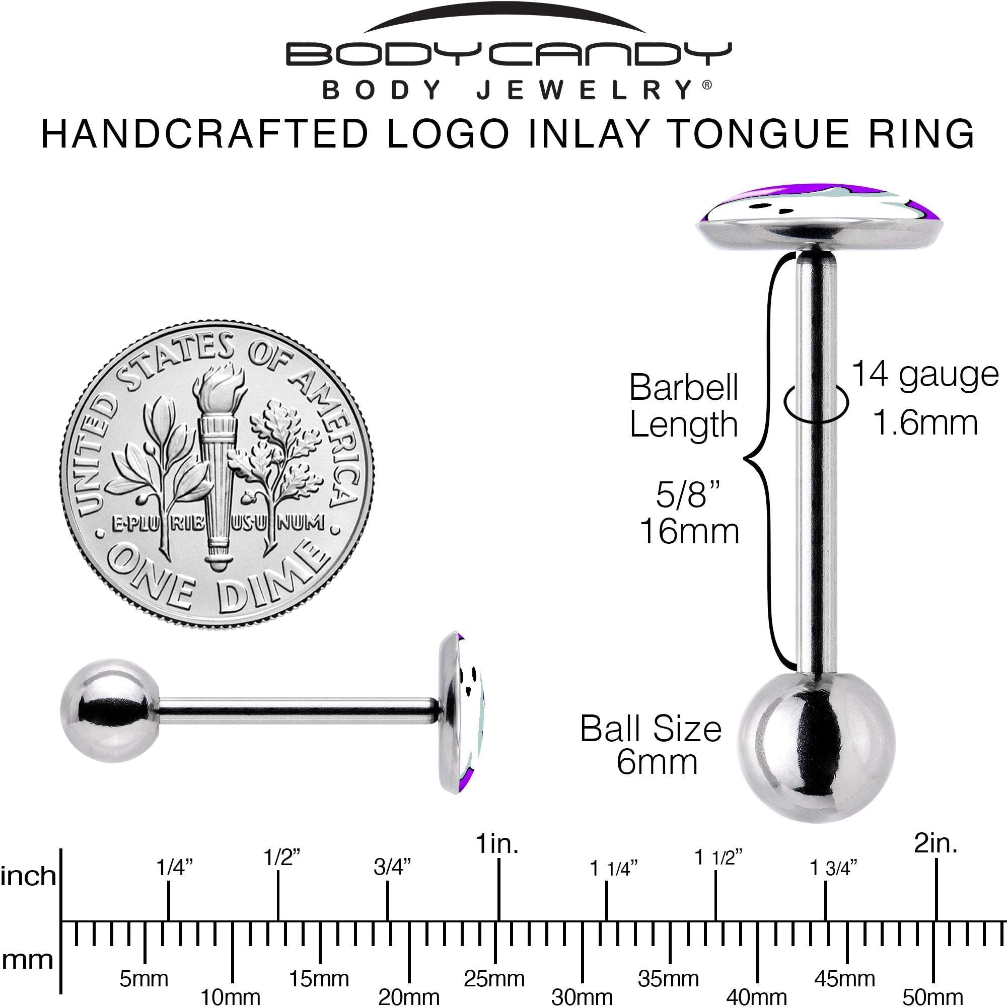 Ghost Barbell Tongue Ring by Onyx O