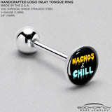 Nachos and Chill Barbell Tongue Ring by Onyx O - BodyCandy - Flyclothing LLC