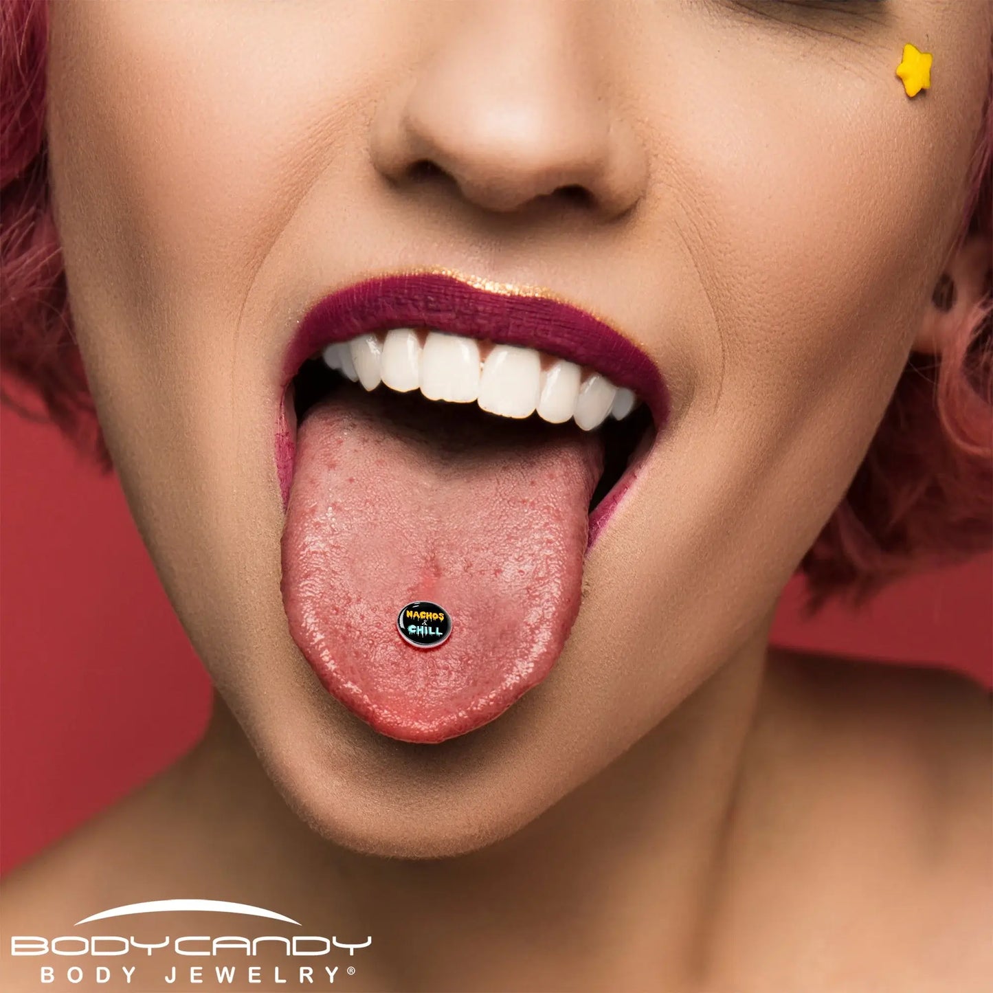 Nachos and Chill Barbell Tongue Ring by Onyx O - BodyCandy - Flyclothing LLC