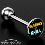 Nachos and Chill Barbell Tongue Ring by Onyx O - BodyCandy - Flyclothing LLC