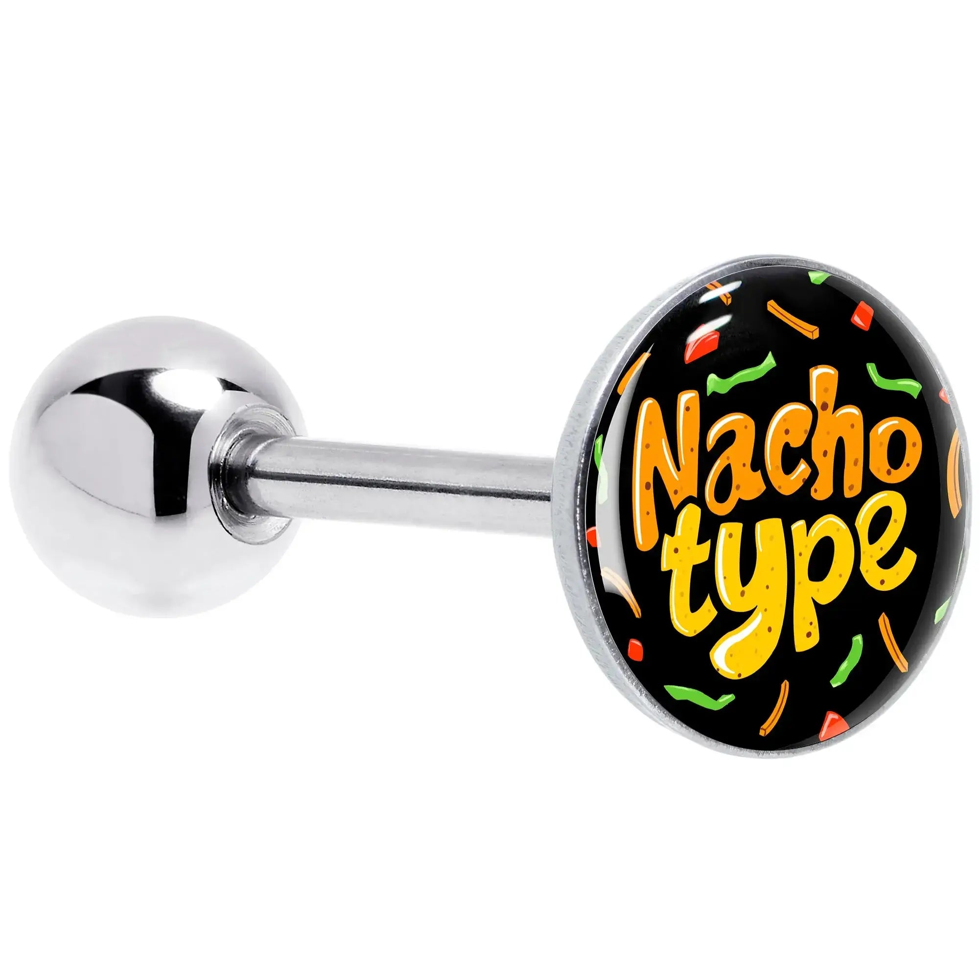Nacho Type Barbell Tongue Ring by Onyx O - BodyCandy - Flyclothing LLC