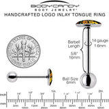 Nacho Type Barbell Tongue Ring by Onyx O - BodyCandy - Flyclothing LLC