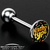 Nacho Type Barbell Tongue Ring by Onyx O - BodyCandy - Flyclothing LLC