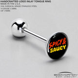 Spicy and Saucy Barbell Tongue Ring by Onyx O - BodyCandy - Flyclothing LLC