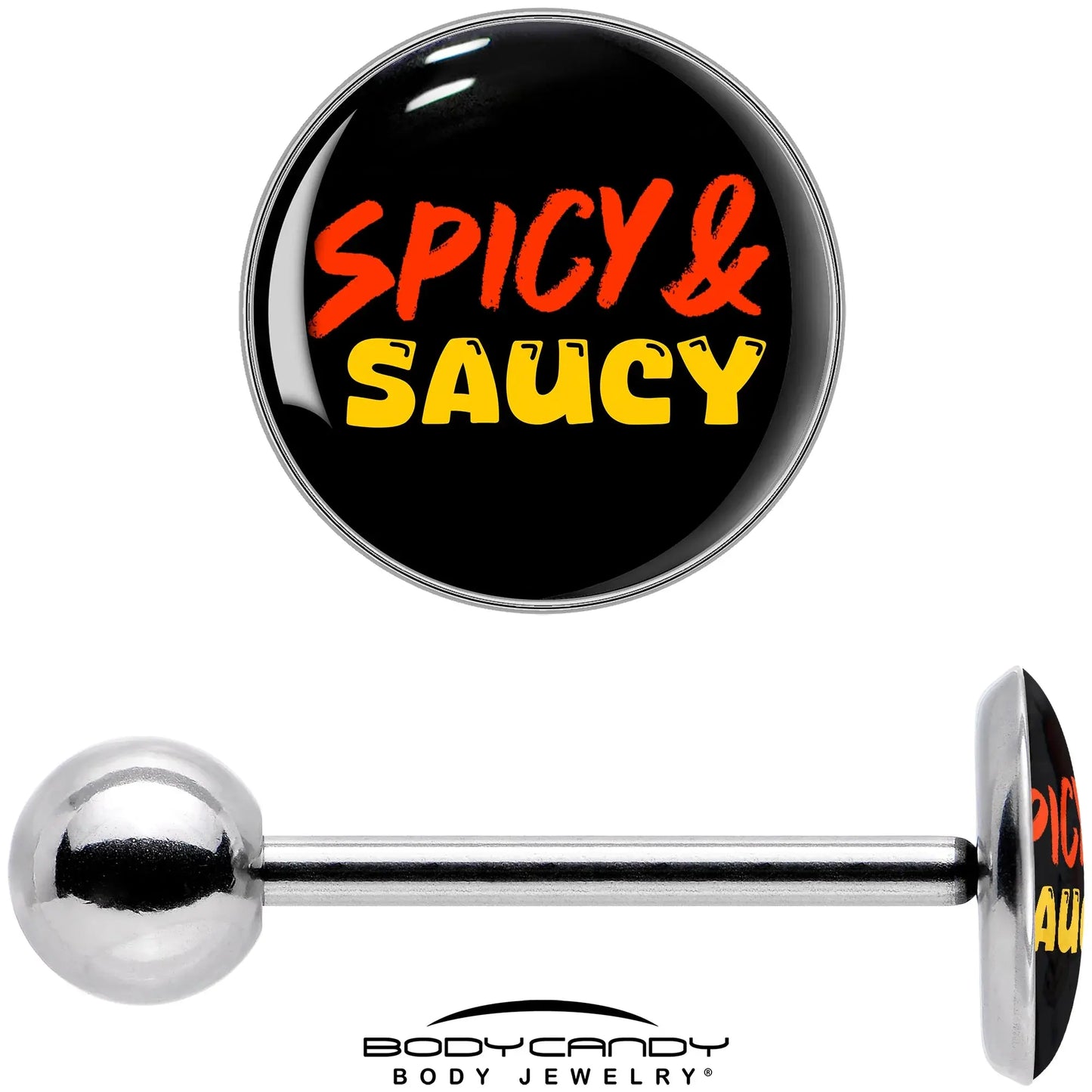 Spicy and Saucy Barbell Tongue Ring by Onyx O - BodyCandy - Flyclothing LLC