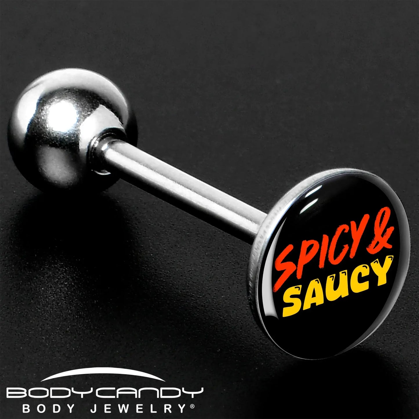 Spicy and Saucy Barbell Tongue Ring by Onyx O - BodyCandy - Flyclothing LLC