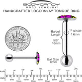 Over Thinker Impact Barbell Tongue Ring by Onyx O