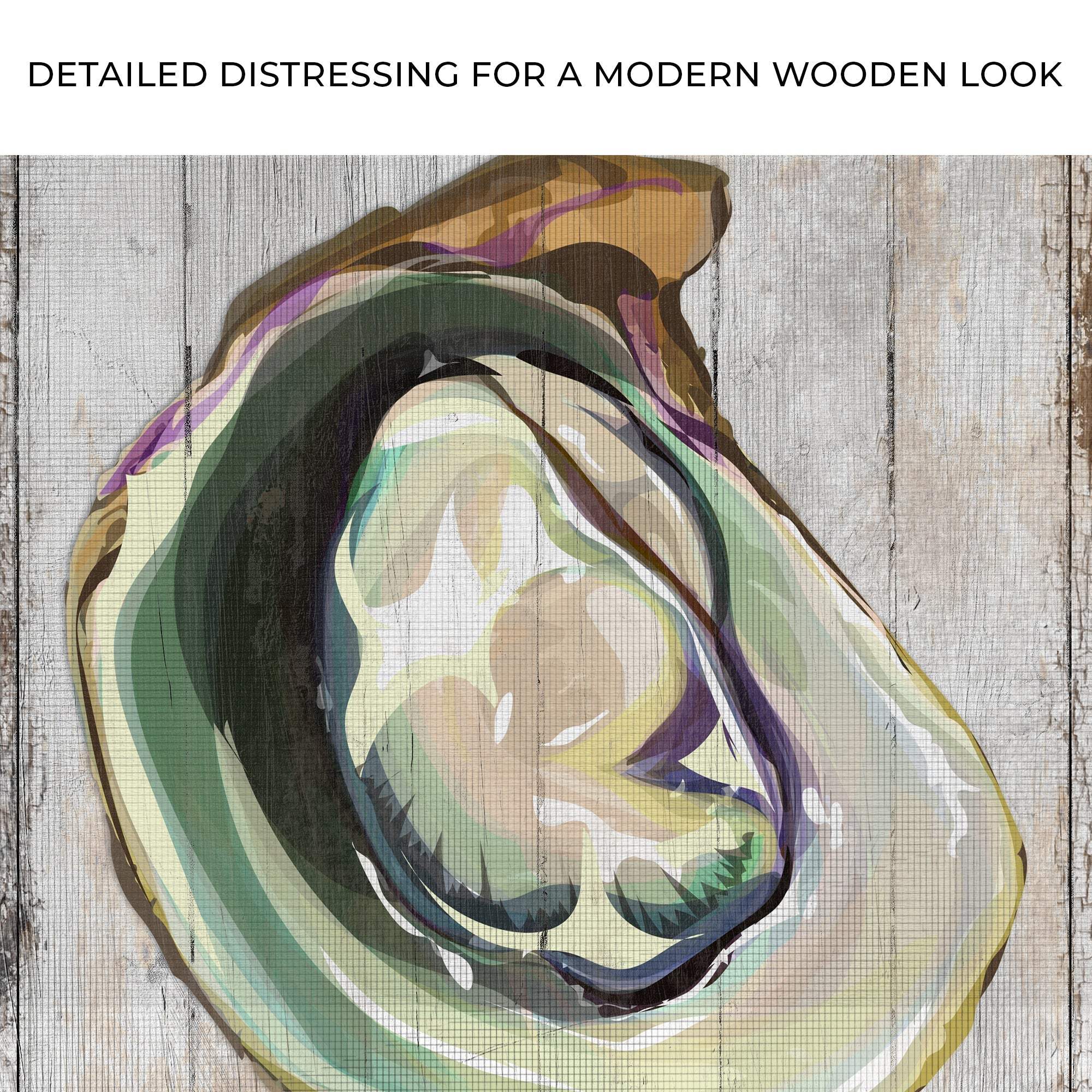 Oyster Shell Coastal Portrait Canvas Wall Art - Tailored Canvases - Flyclothing LLC