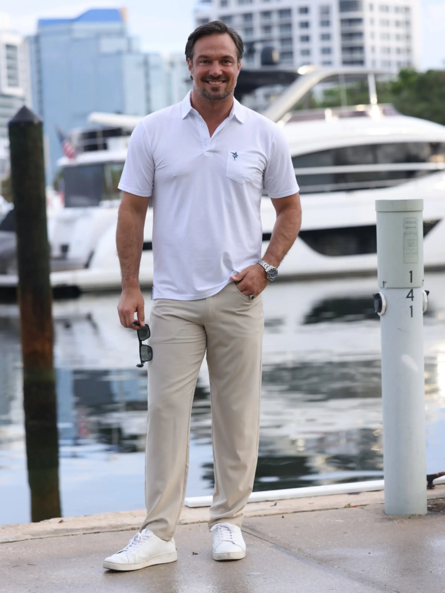 Charleston Polo - White Water Life - Flyclothing LLC