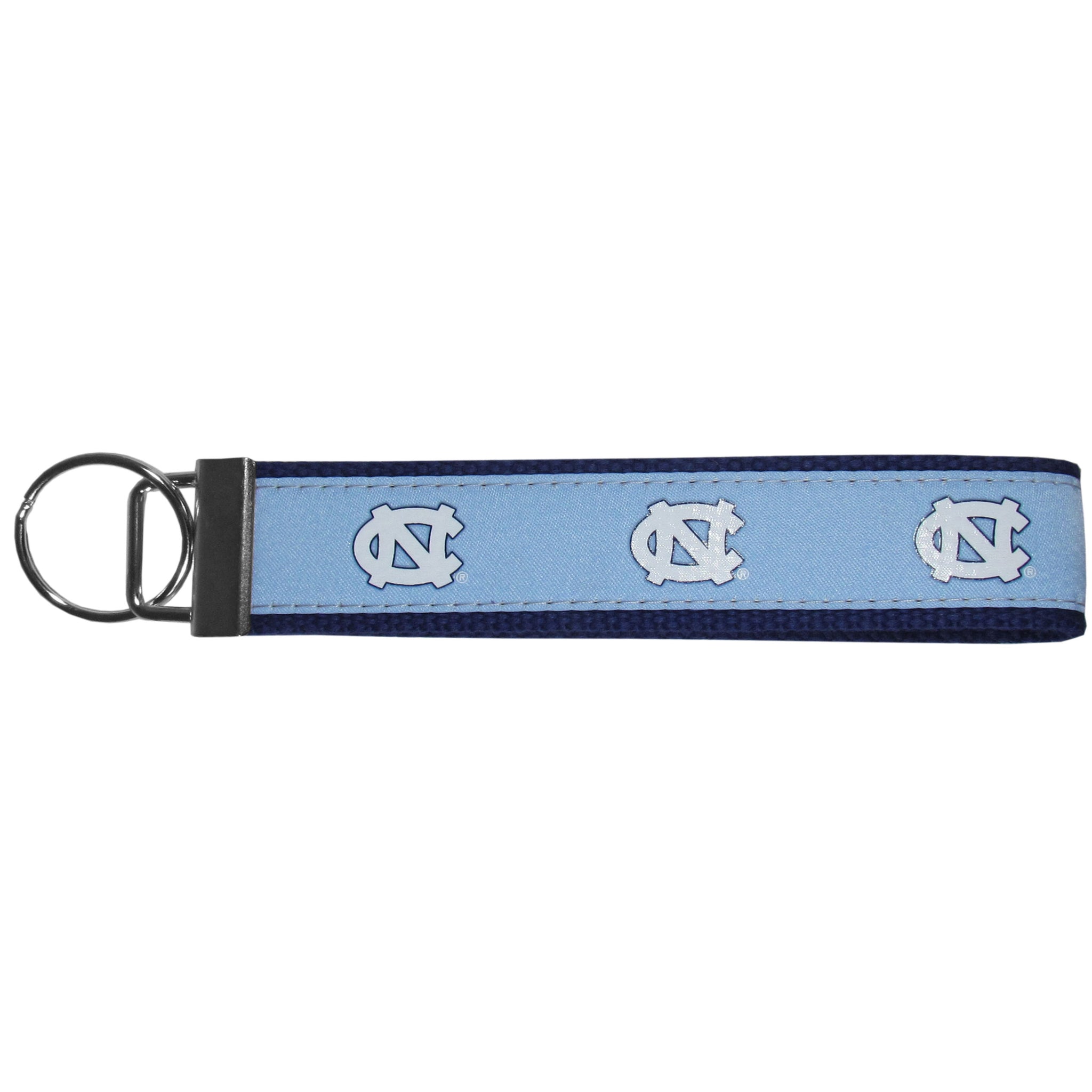N. Carolina Tar Heels Woven Wristlet Key Chain