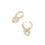 CZ Heart Evening Huggie Earrings - Madeline Love - Flyclothing LLC