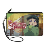 Canvas Zipper Wallet - LARGE - THE APOTHECARY DIARIES Maomao Surprised Pose and Title Logo