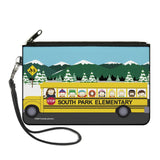 Canvas Zipper Wallet - LARGE - SOUTH PARK ELEMENTARY School Bus Group Pose Mountain Scene - Buckle-Down - Flyclothing LLC