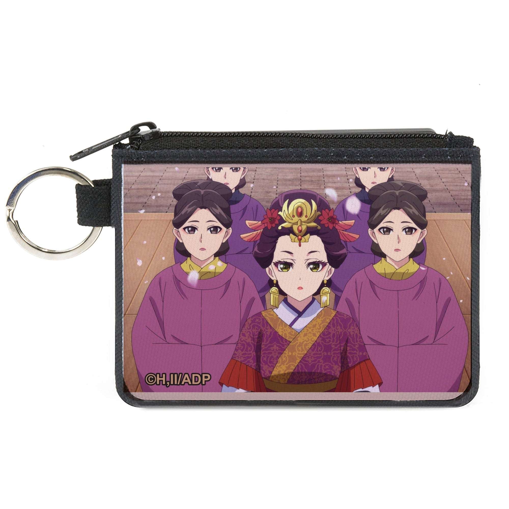 Canvas Zipper Wallet - MINI X-SMALL - The Apothecary Diaries Loulan with Ladies in Waiting Petals Scene
