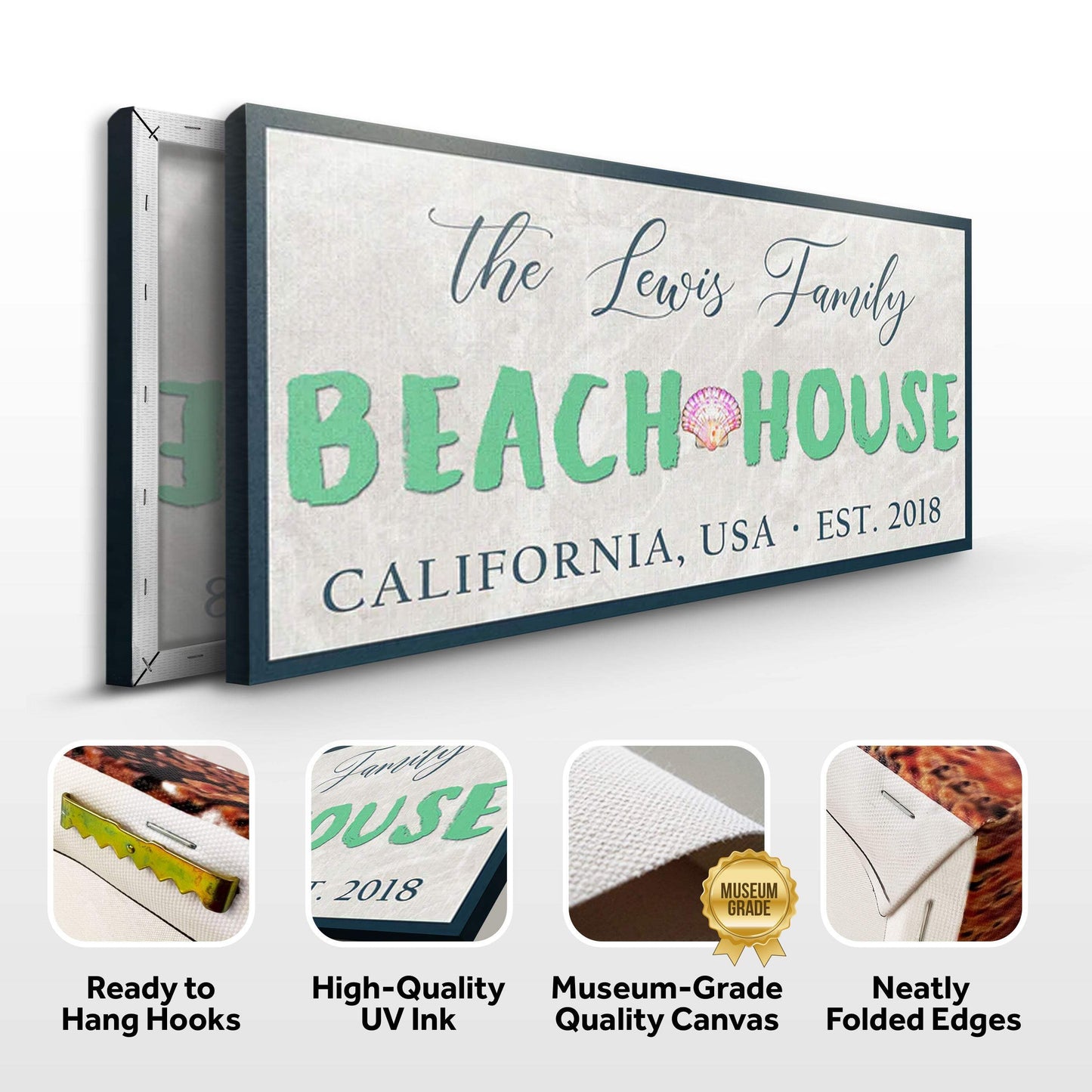 Beach House Sign III - Tailored Canvases - Flyclothing LLC