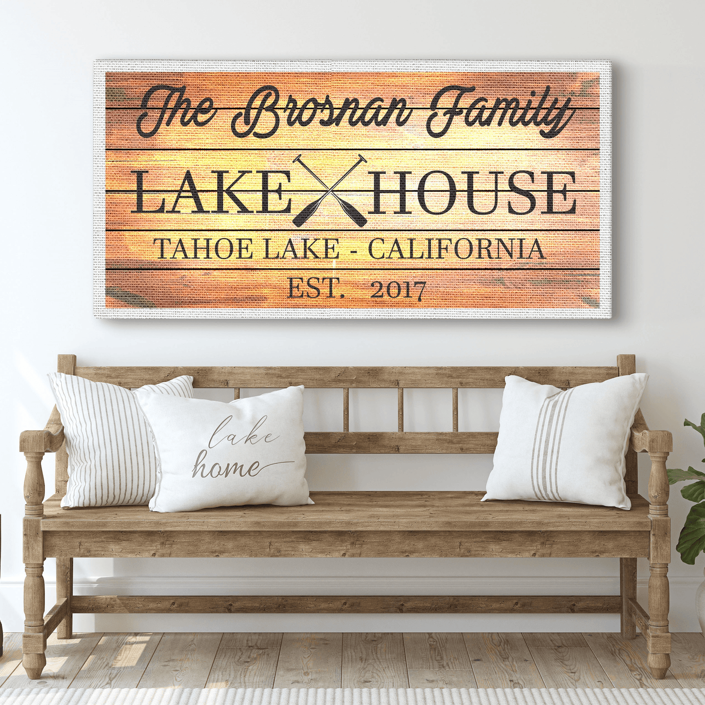 Family Lake House Paddle Sign III - Tailored Canvases - Flyclothing LLC