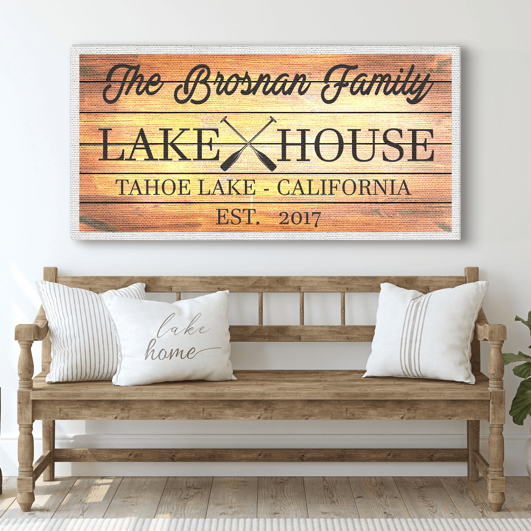 Family Lake House Paddle Sign III - Tailored Canvases - Flyclothing LLC