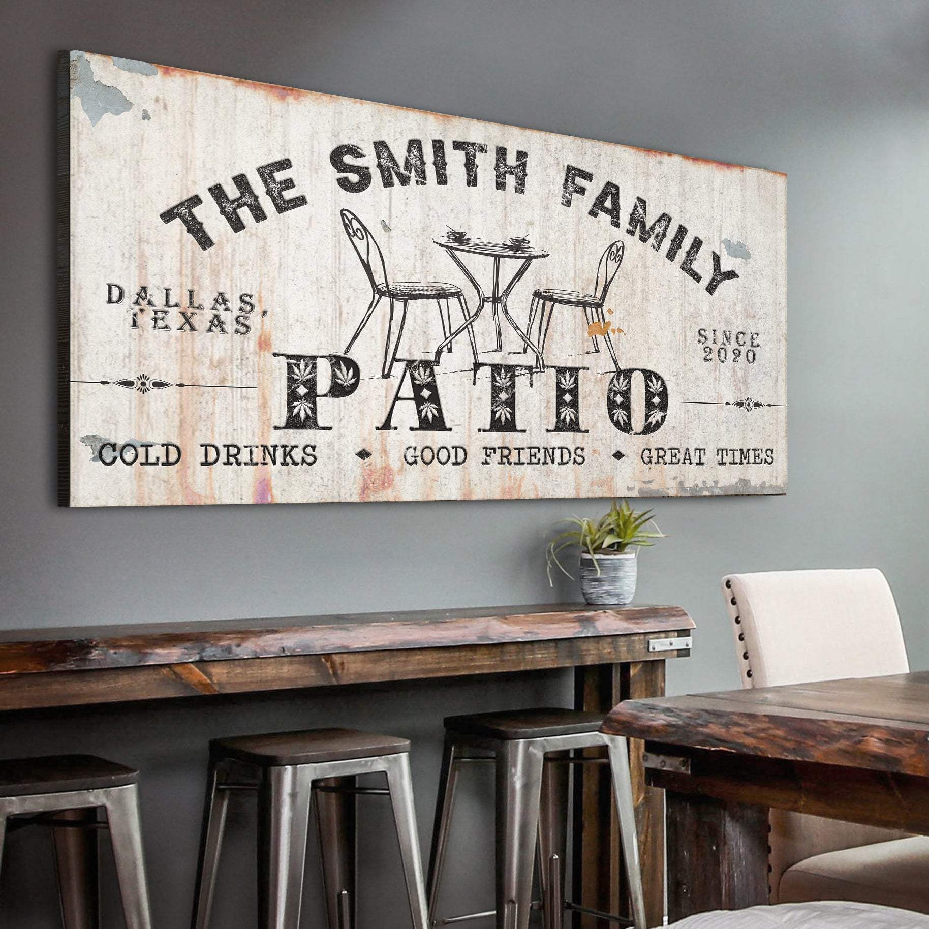 Family Patio Sign - Tailored Canvases - Flyclothing LLC