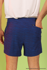 The Cardio King | Navy Space Dye Ball Hammock® 7 Inch Athletic Shorts - Shinesty