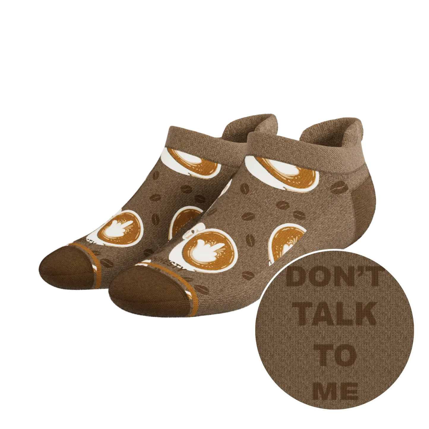 The Caf-fiend | Coffee Heel Hammock™ Ankle Socks - Shinesty - Flyclothing LLC