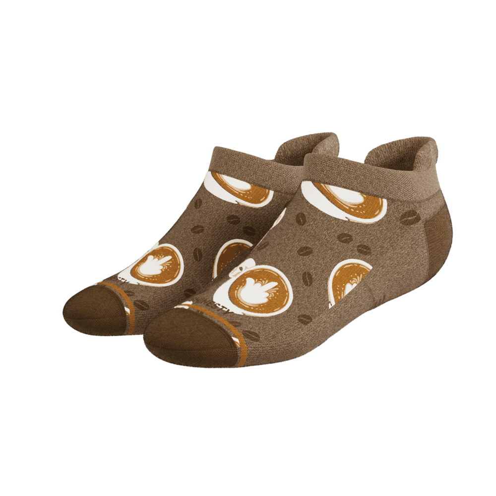 The Caf-fiend | Coffee Heel Hammock™ Ankle Socks - Shinesty - Flyclothing LLC
