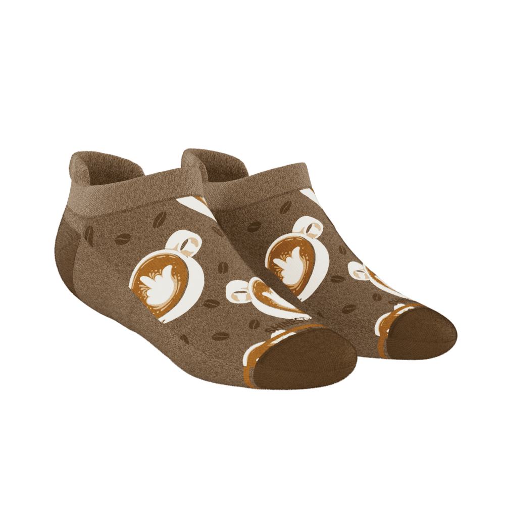 The Caf-fiend | Coffee Heel Hammock™ Ankle Socks - Shinesty - Flyclothing LLC
