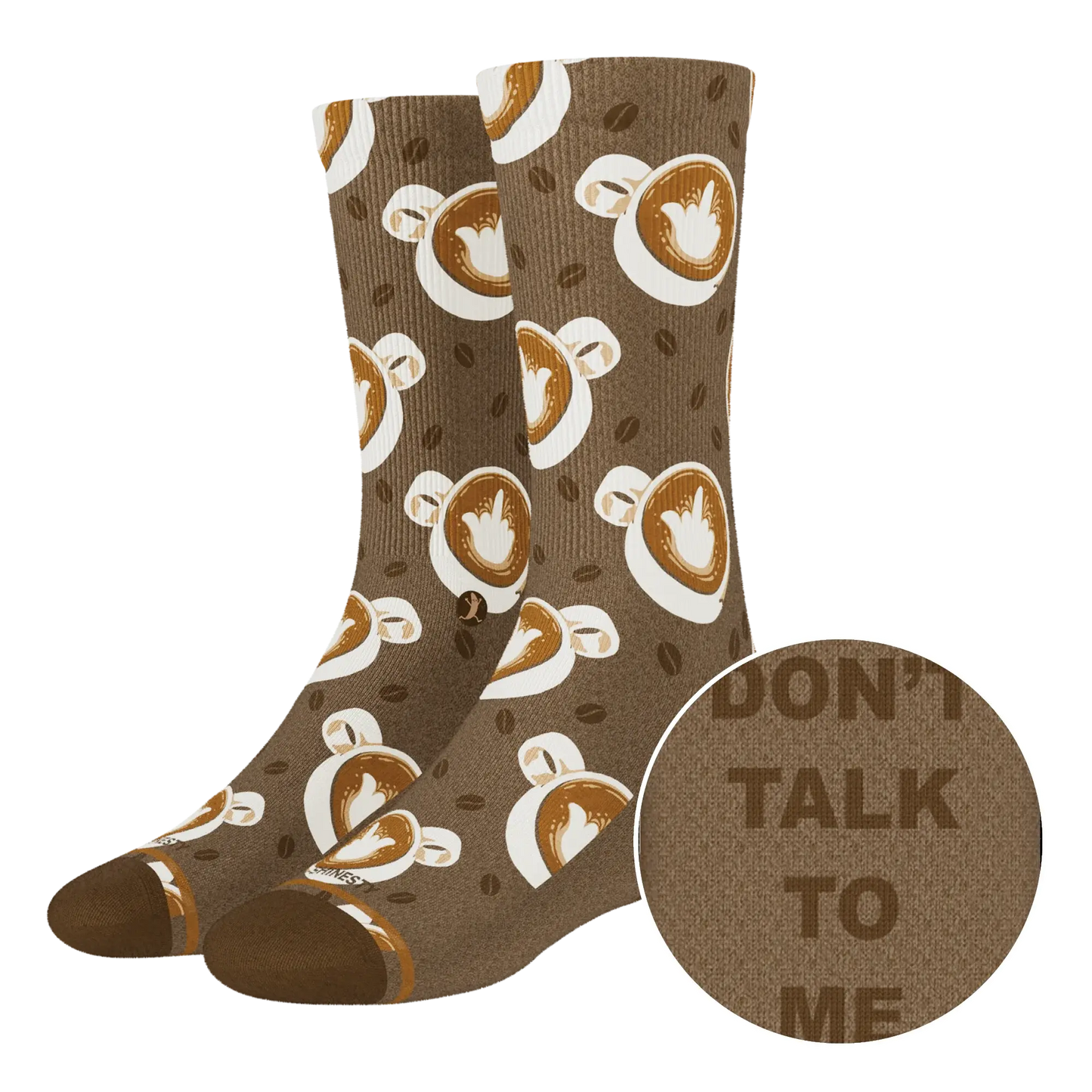 The Caf-fiend | Coffee Heel Hammock™ Crew Socks - Shinesty - Flyclothing LLC