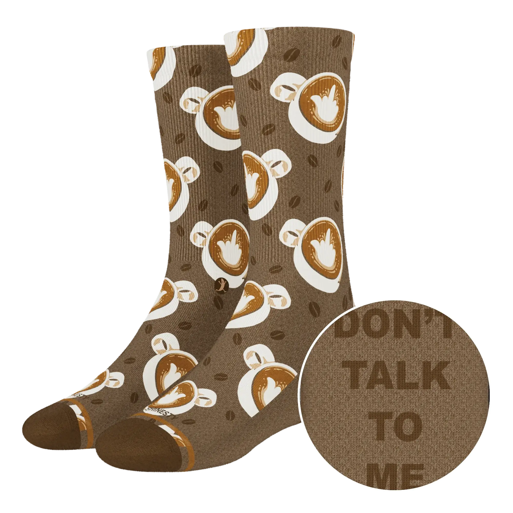 The Caf-fiend | Coffee Heel Hammock™ Crew Socks - Shinesty - Flyclothing LLC