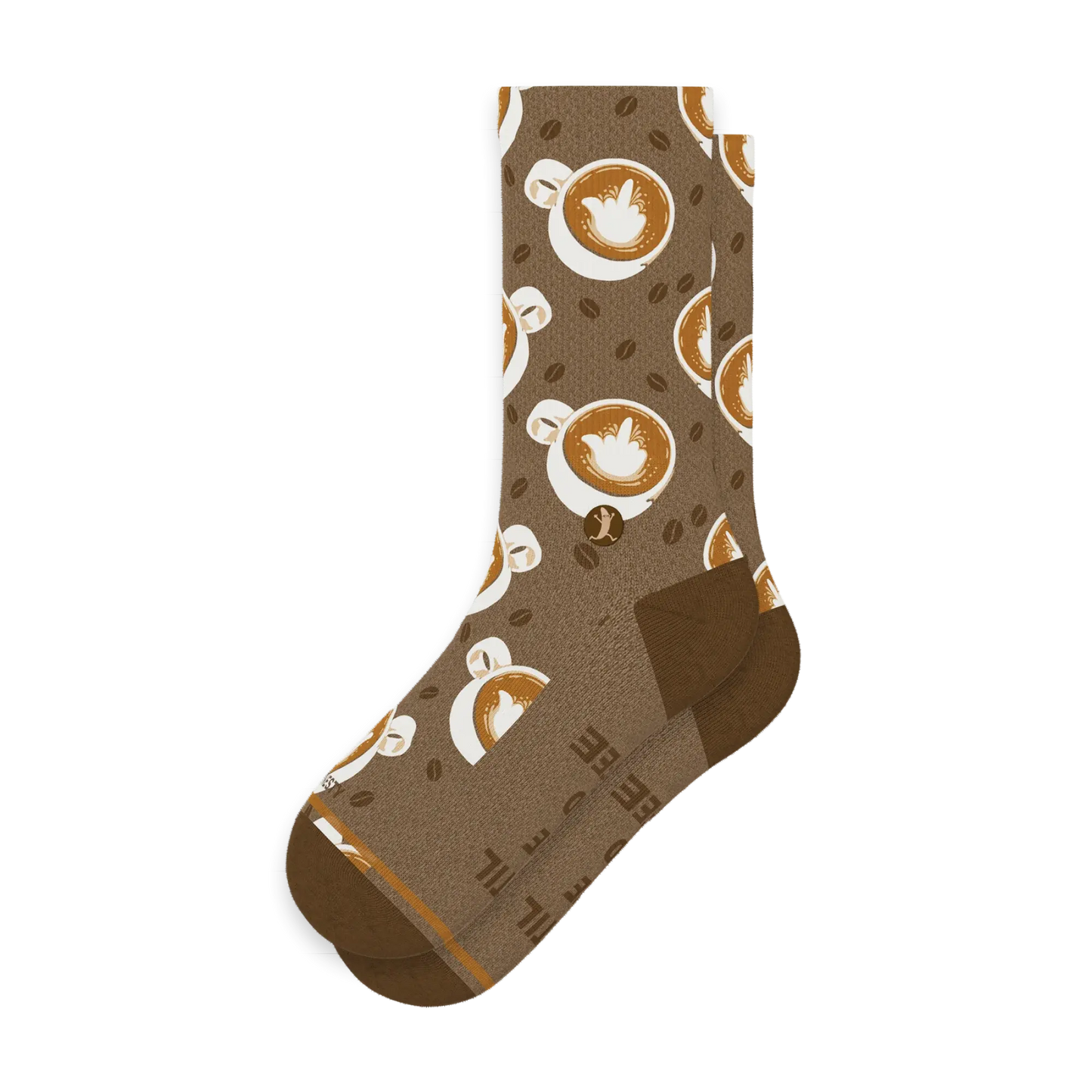 The Caf-fiend | Coffee Heel Hammock™ Crew Socks - Shinesty - Flyclothing LLC