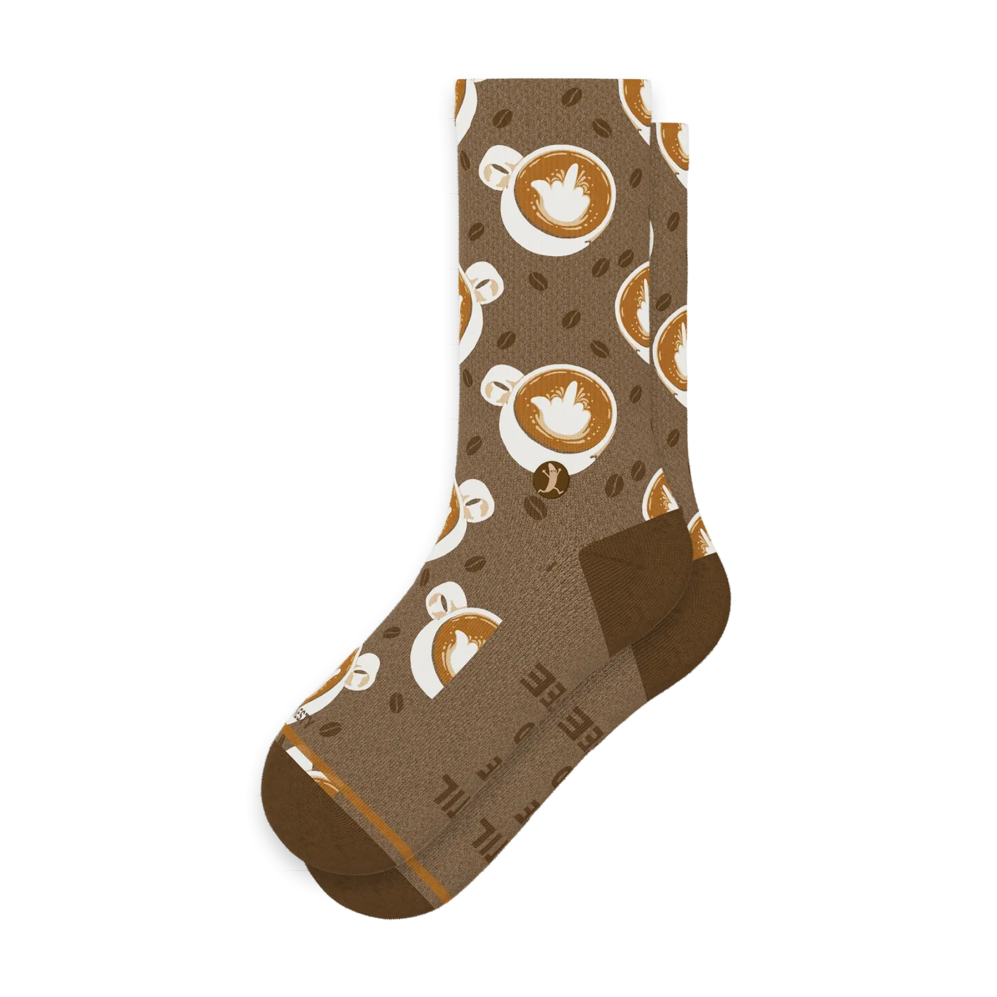 The Caf-fiend | Coffee Heel Hammock™ Crew Socks - Shinesty - Flyclothing LLC