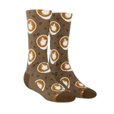 The Caf-fiend | Coffee Heel Hammock™ Crew Socks - Shinesty - Flyclothing LLC