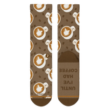 The Caf-fiend | Coffee Heel Hammock™ Crew Socks - Shinesty - Flyclothing LLC