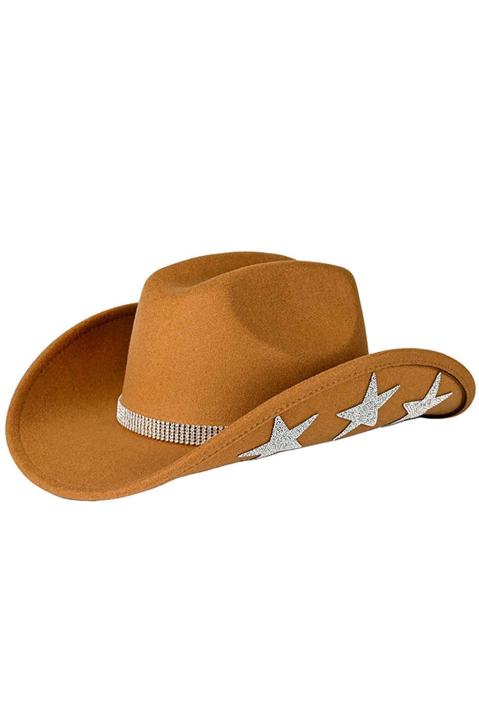 C.C American Flag Theme Star Stone Vegan Felt Cowboy Hat - Madeline Love - Flyclothing LLC