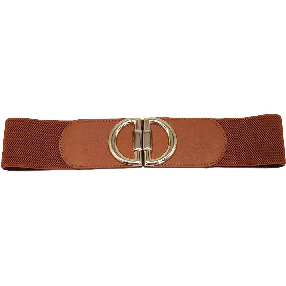 Double Half Open Circle Buckle Stretch Belt - Madeline Love - Flyclothing LLC