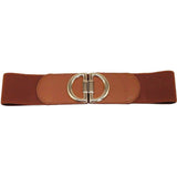 Double Half Open Circle Buckle Stretch Belt - Madeline Love - Flyclothing LLC