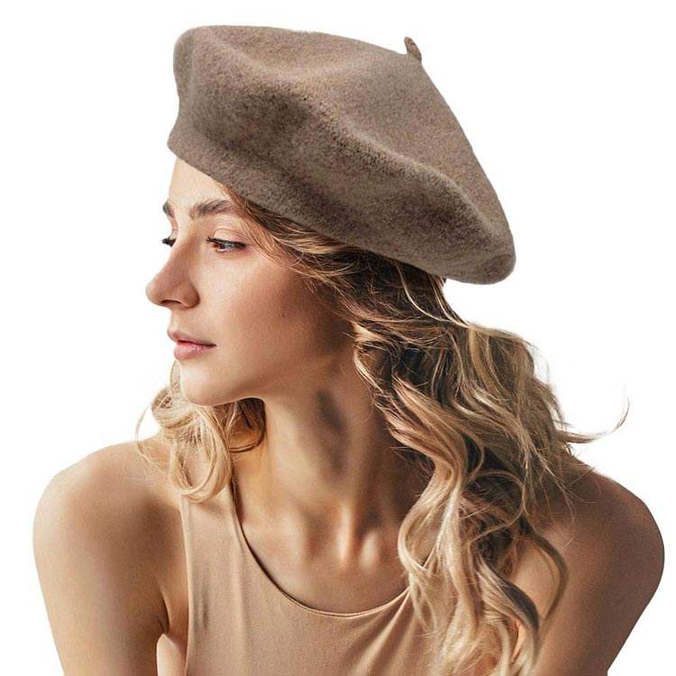 Solid Beret Hat - Madeline Love - Flyclothing LLC