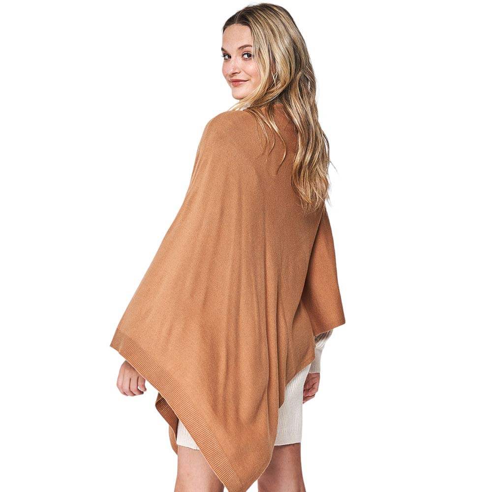 Solid Scarf Poncho - Madeline Love - Flyclothing LLC