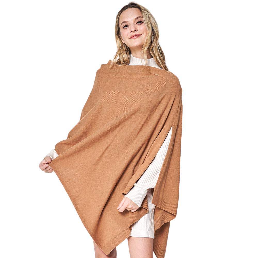 Solid Scarf Poncho - Madeline Love - Flyclothing LLC