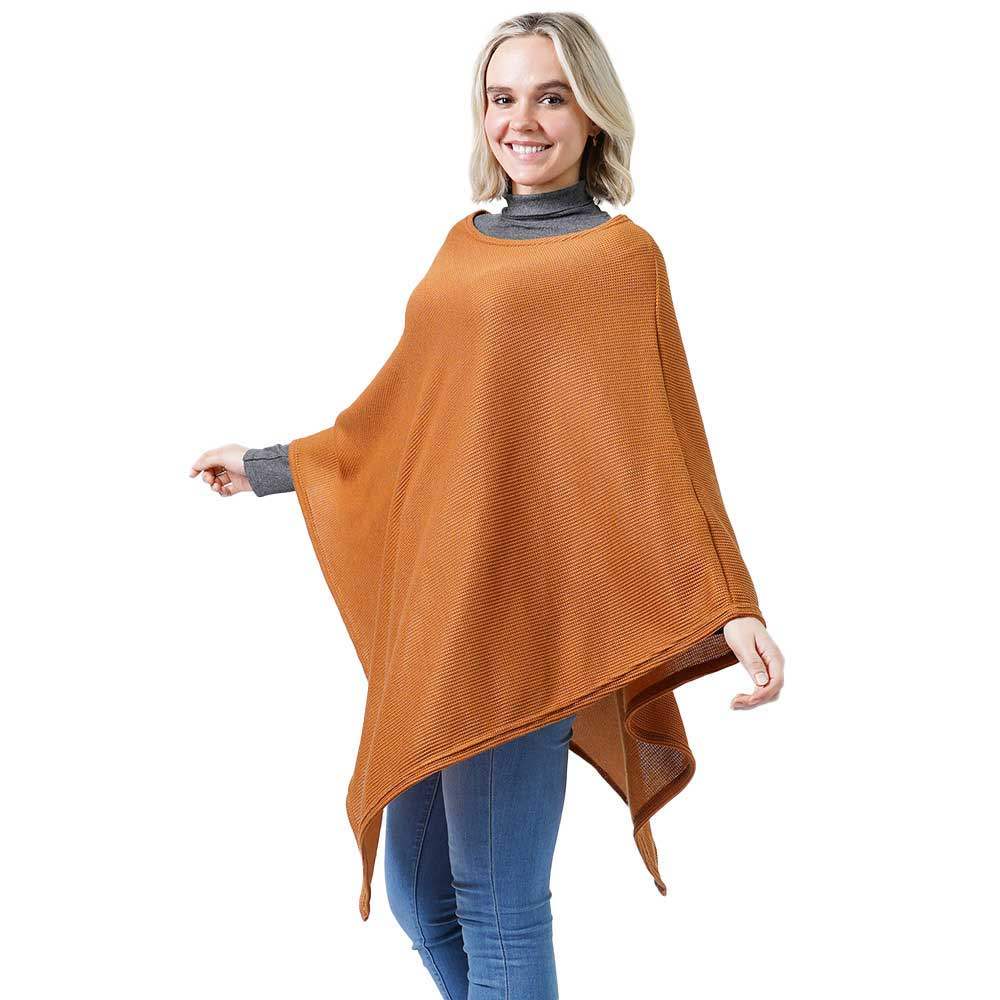 Textured Jersey Poncho Ruana Wrap - Madeline Love - Flyclothing LLC