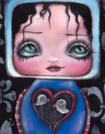 Black Market Art Company Camila And Her Birds Print