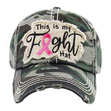 This is my Fight Hat Pink Ribbon Vintage Baseball Cap - Madeline Love - Flyclothing LLC