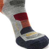 8 Pairs Campfire - Hike Crew Lightweight Merino Wool Sock - GRIP6 - Flyclothing LLC