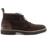 46-605-NIC CAMPO HIGH Italian Sueded Goatskin Chukka Boot, Nicotine - Zelli Italia - Flyclothing LLC