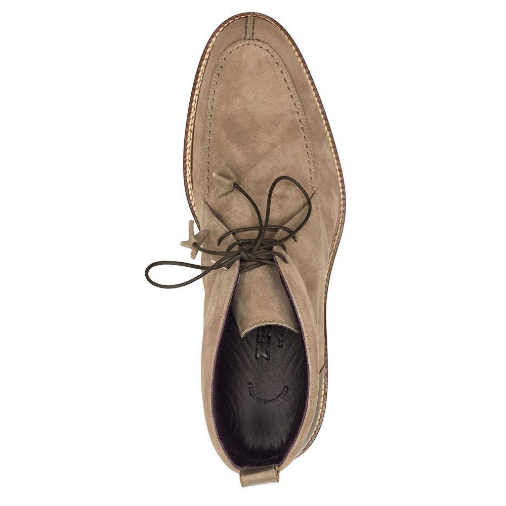 46-605-TPE CAMPO HIGH Italian Sueded Goatskin Chukka Boot, Taupe - Zelli Italia - Flyclothing LLC