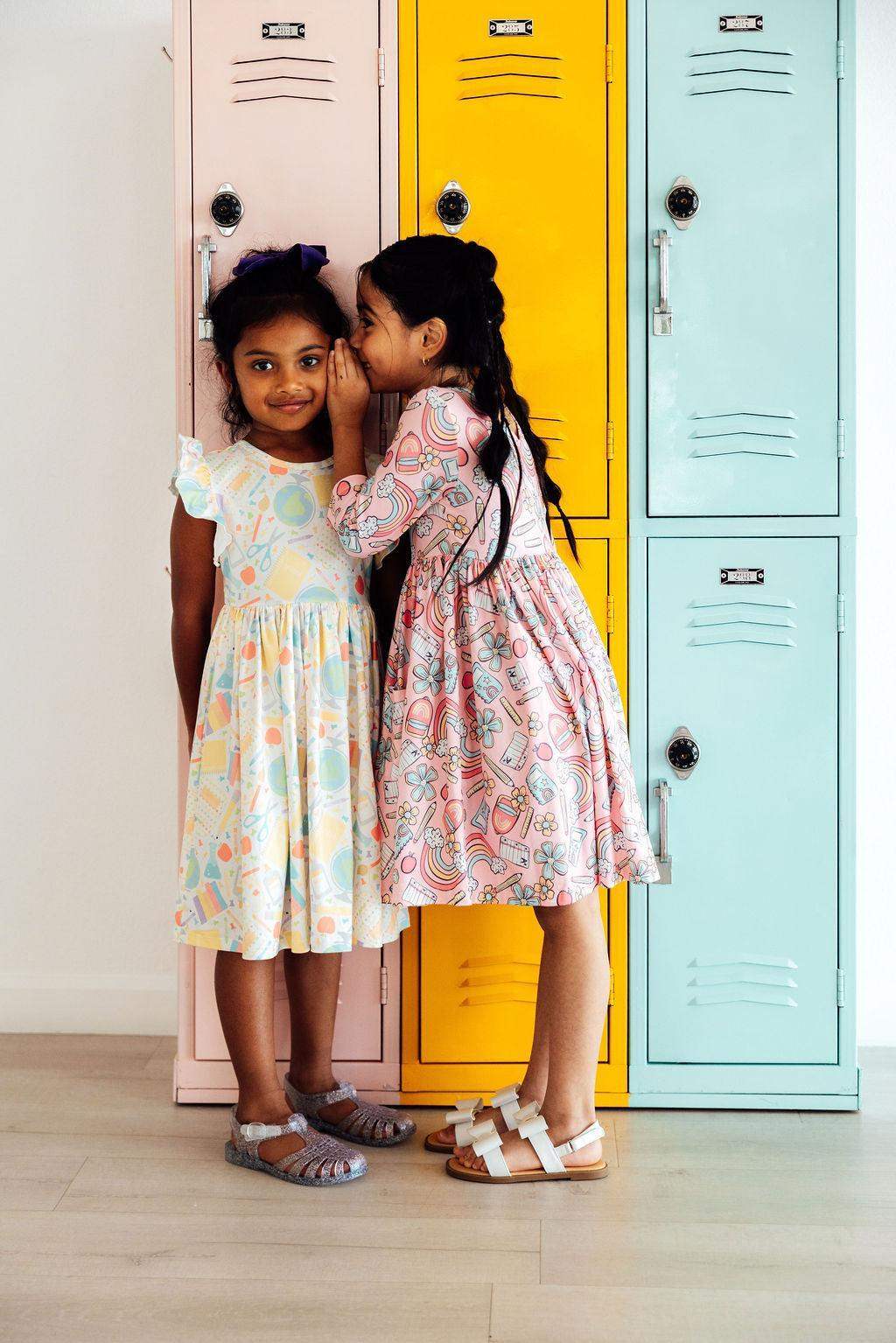 Campus Cutie Flutter Sleeve Twirl Dress - Mila & Rose ® - Flyclothing LLC