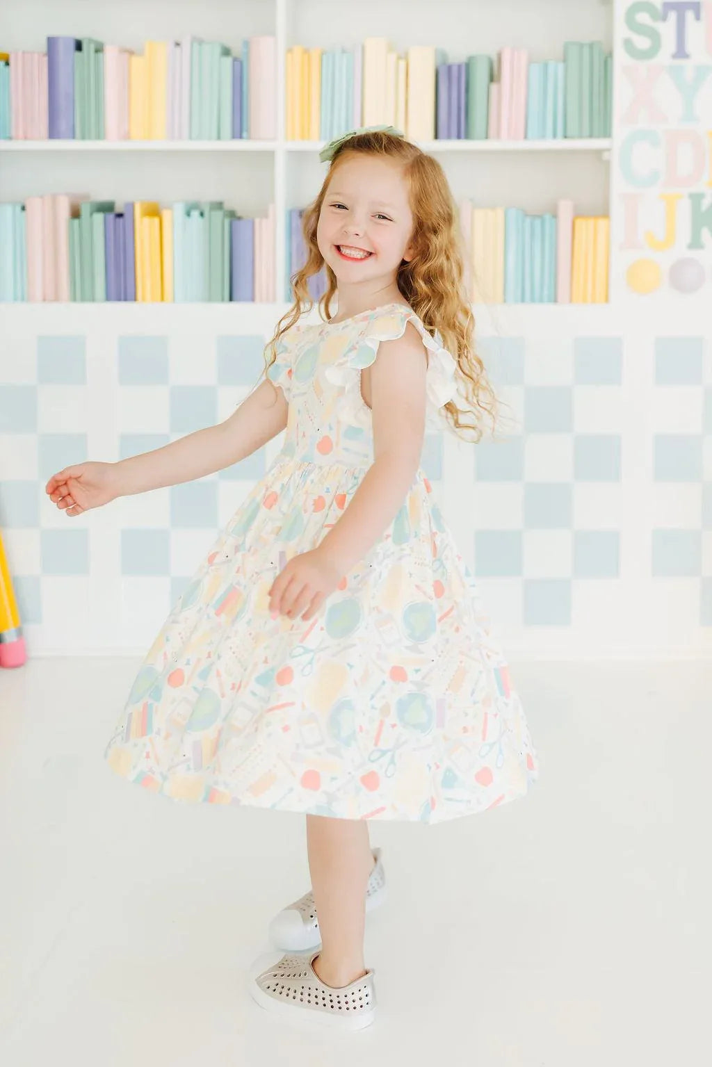 Campus Cutie Flutter Sleeve Twirl Dress - Mila & Rose ® - Flyclothing LLC