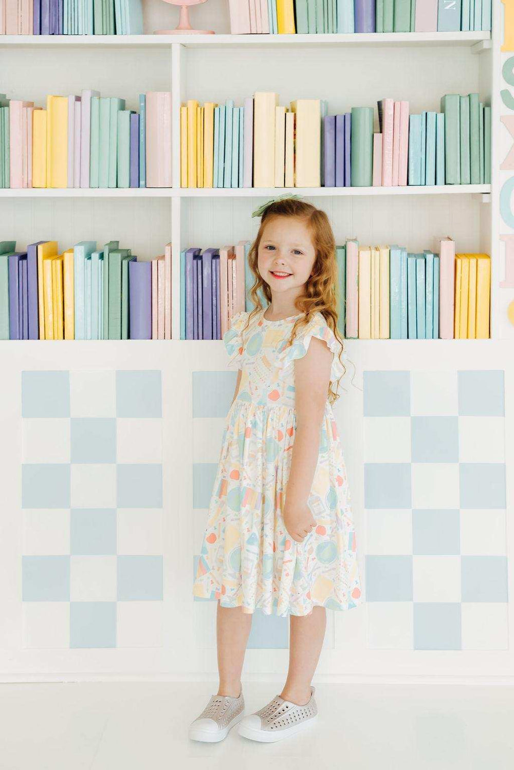 Campus Cutie Flutter Sleeve Twirl Dress - Mila & Rose ® - Flyclothing LLC