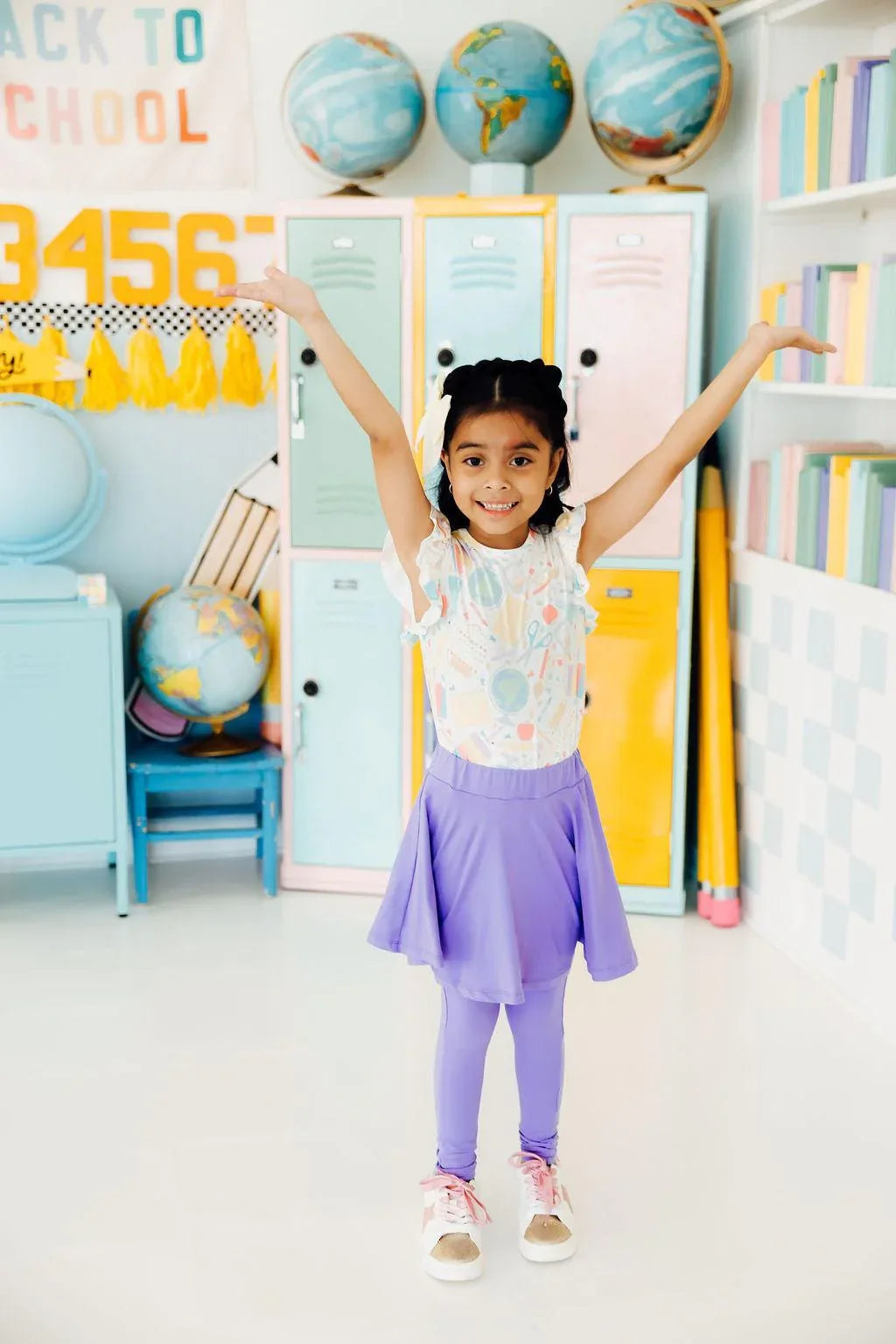 Campus Cutie S/S Ruffle Tee - Mila & Rose ® - Flyclothing LLC