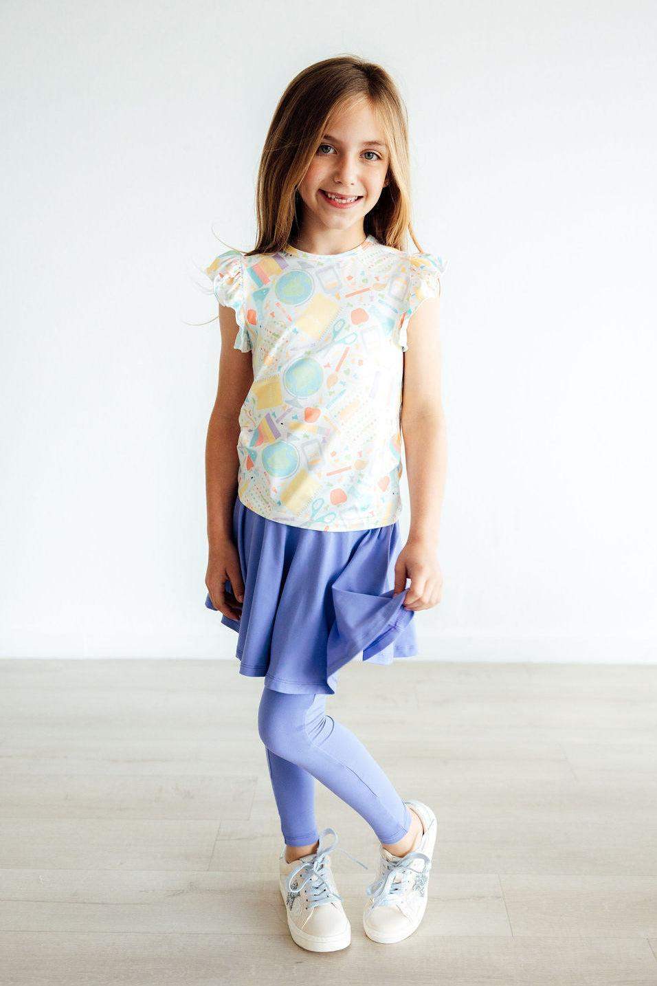 Campus Cutie S/S Ruffle Tee - Mila & Rose ® - Flyclothing LLC