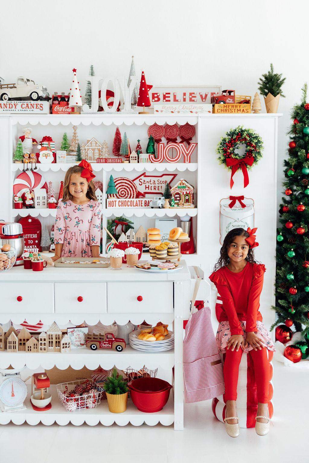 Candy Cane Cutie 3/4 Sleeve Pocket Twirl Dress - Mila & Rose ® - Flyclothing LLC